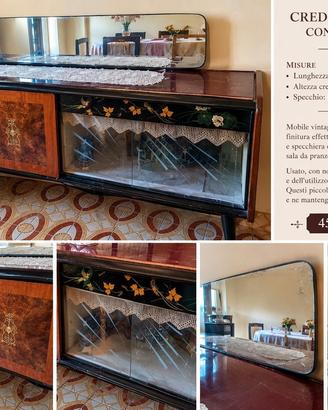 Credenza vintage anni '50/'60 con specchiera 