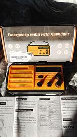 RADIO PORTATILE SOLARE+ MANOVELLA + USB
