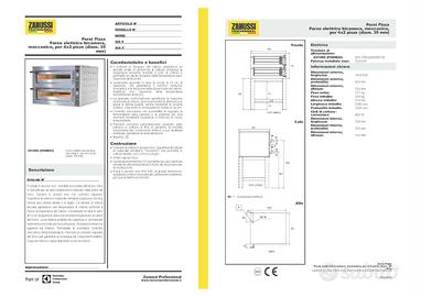 Forno elettrico bicamera, meccanico, pizza ZANUSSI