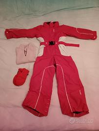 tuta da sci bambina tg 6 anni 114/121 cm