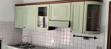 cucina completa shabby verde salvia 