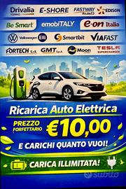 Ricarica la tua auto elettrica a solo 10€