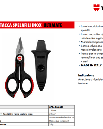FORBICI ELETTRICISTA WURTH
