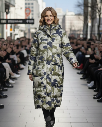 Maxi Piumino Camouflage Trapuntato Tg.XXL 46-52