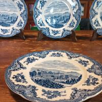 Dieci piatti da dolce/frutta porcellana inglese.