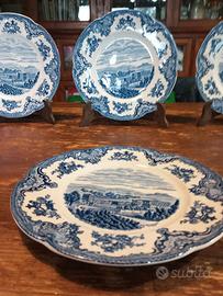 Dieci piatti da dolce/frutta porcellana inglese.