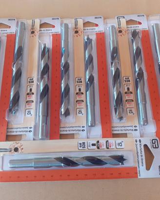10 Punte Elicoidali per Legno da 12 mm x 160mm