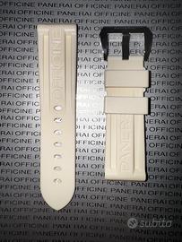 Panerai cinturino 24mm gomma fluoro bianco