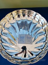 centrotavola in silver plated lavorato 30x4