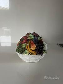Cestino di frutta in ceramica smaltata