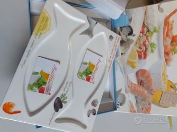 vassoio decorato in porcellana Easy Life nuovo