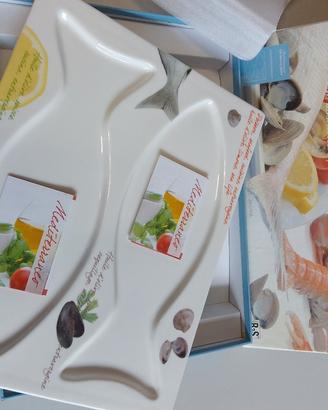 vassoio decorato in porcellana Easy Life nuovo