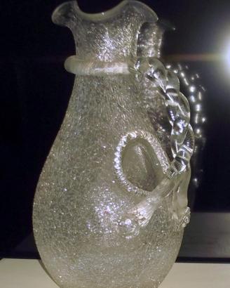Brocca-caraffa decanter in vetro con portaghiaccio