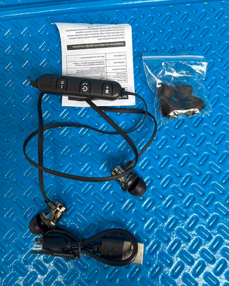 Auricolari bluetooth neckband nero NEW