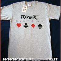 T-Shirt River Clothing Basic Grey Poker Maglia Uo