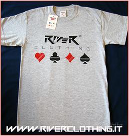 T-Shirt River Clothing Basic Grey Poker Maglia Uo