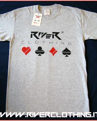 T-Shirt River Clothing Basic Grey Poker Maglia Uo