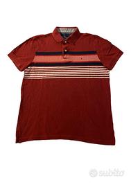 Polo rossa Tommy Hilfiger Con fantasia di righe