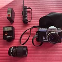 macchinetta nikomat 50mm nikon con accessori