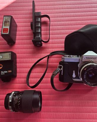 macchinetta nikomat 50mm nikon con accessori
