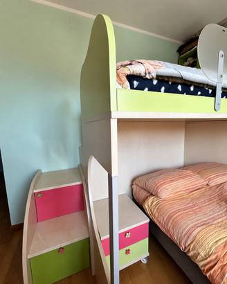 Camera con letto a castello