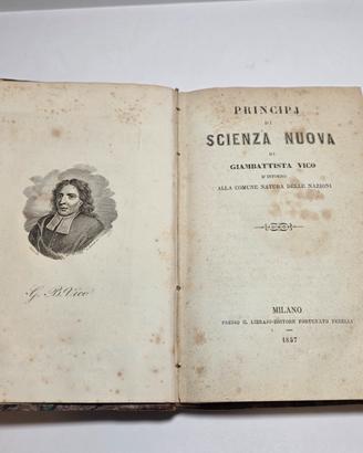 Libro antico - Principj di scienza nuova di Vico 