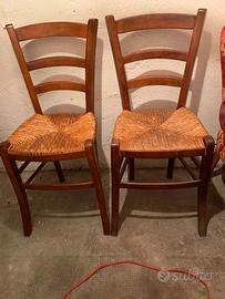Sedie impagliate Vintage