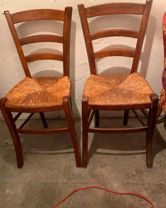 Sedie impagliate Vintage