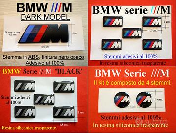BMW M POWER Stemma Logo NERO DARK BLACK e KIT VARI
