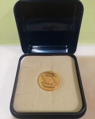 Spilla bottone Banco di Napoli con confezione 