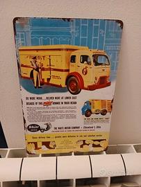 Insegna Metallica Vintage style White Motor Co.