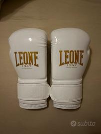 Guantoni Boxe Leone 10 oz Bianco/Oro, come nuovi