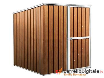 Box da giardino lamiera 175x185cm 2,92mq fin legno