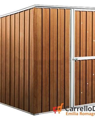 Box da giardino lamiera 175x185cm 2,92mq fin legno
