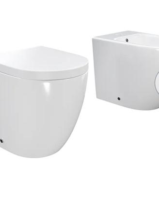 coppia sanitari filo muro completi di accessori 