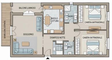Trilocale zona Carrozzone Reggio Emilia