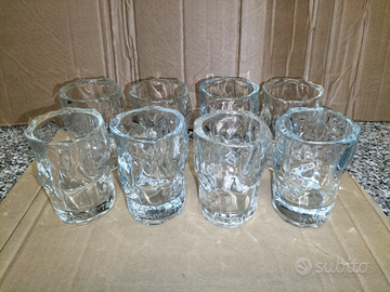 8 Bicchieri Effetto Ghiaccio Brancamenta Nuovi
