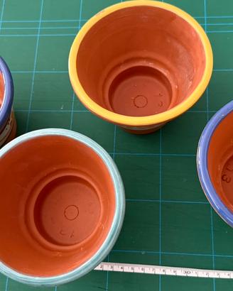 Vasi terracotta decorati Deroma ø13 stock