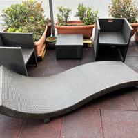 Letto in rattan da giardino