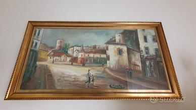 quadro tela dipinta cornice grande