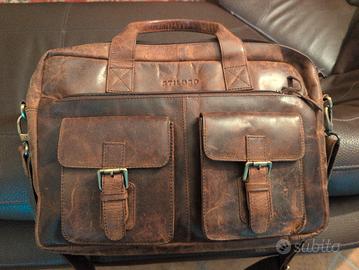 borsa in pelle porta pc