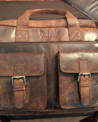 borsa in pelle porta pc