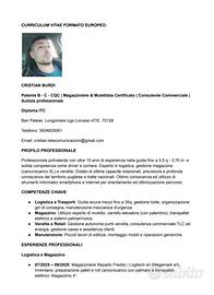 Autista C CQC Magazziniere XL & tentata vendita