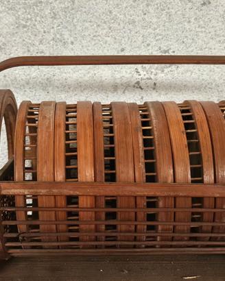 Set Sottobicchieri Vintage in Bambù con Farfalle