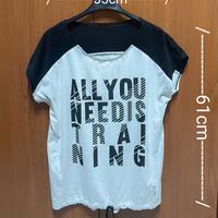 T-shirt sportiva Domyos bicolore bianco e nero 