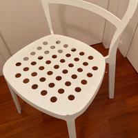 4 sedie Ikea metallo laccato bianco