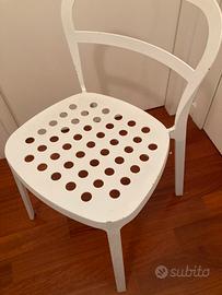 4 sedie Ikea metallo laccato bianco