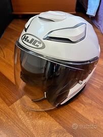 HJC, Casco Moto Jet F31 SOLID Pearl White in Fibra
