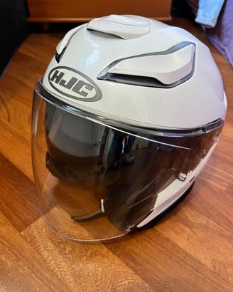 HJC, Casco Moto Jet F31 SOLID Pearl White in Fibra