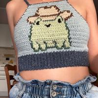 Top fatto a mano all’uncinetto